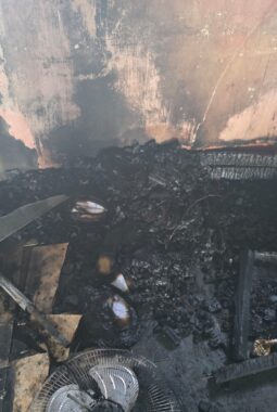 Kebakaran SMP Swasta Bina Bangsa Desa Hanakau Jaya Kecamatan Sungkai Utara