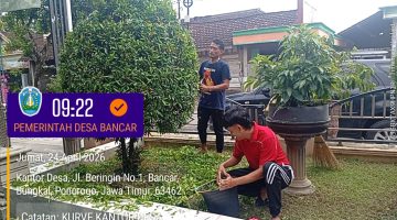 Jaga Keasrian Lingkungan, Perangkat Desa Bancar Gelar Kurve Bersama
