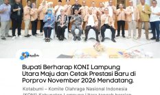 Bupati Berharap KONI Lampung Utara Maju dan Cetak Prestasi Baru di Porprov November 2026